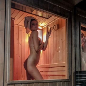 Ashley James Poses Nude in Sauna 2 Ashley James Nude Sauna 624x624 1