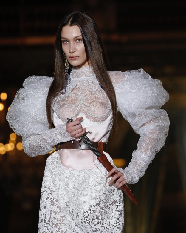 Bella Hadid Bare Tits Runway At FW20 (63 Photos + Videos) 4 Bella Hadid Naked Tits at Vivienne Westwood 2020 Paris TheFappening.pro 63 624x780 1