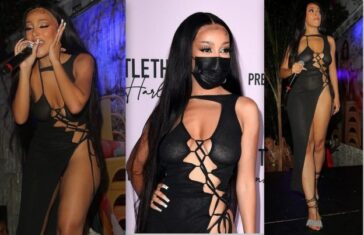 Doja Cat Showed Her Panties In A Revealing Dress (10 Photos And Video) 26 Doja Cat Pussy Upskirt 624x403 1
