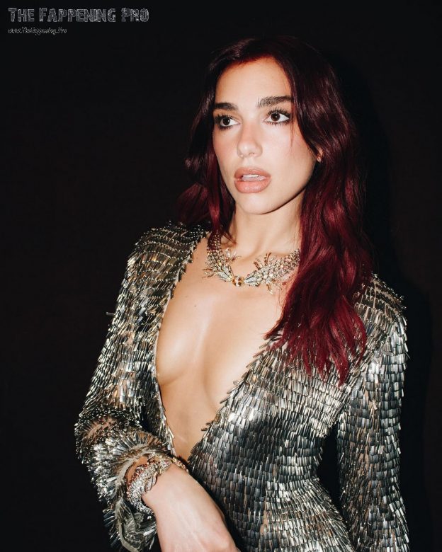 Dua Lipa In Deep Cleavage Dress At Grammy 2024 (18 Photos) 8 Dua Lipa Sexy TheFappening.Pro 18 624x780 1
