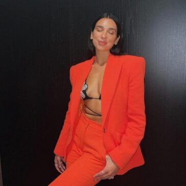Dua Lipa Hot Coral Look (3 Photos) 11 Dua Lipa Wears A Jacket On An Almost Naked Body TheFappening.Pro 3 624x624 1