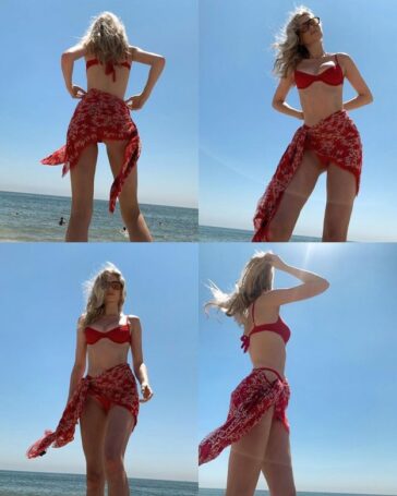 Elsa Hosk In A Scarlet Bikini (4 Photos) 5 Elsa Hosk In A Scarlet Bikini TheFappening.Pro 3 624x780 1