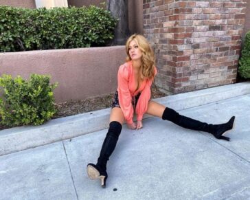Katherine McNamara In High Boots By Revolve TheFappening.Pro 1 624x499 1