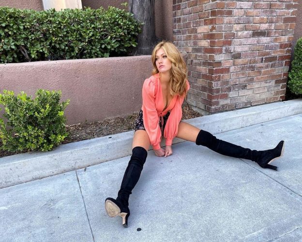 Katherine McNamara In High Boots By Revolve TheFappening.Pro 1 624x499 1