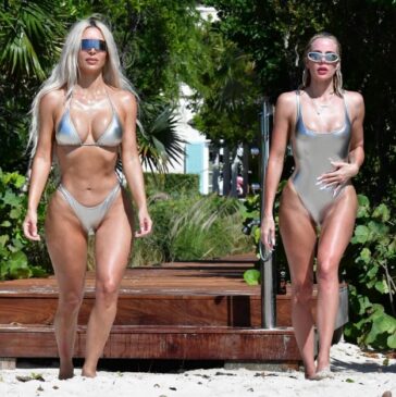 Kim And Khloe Kardashian Bikini TheFappening.Pro 20 624x626 1