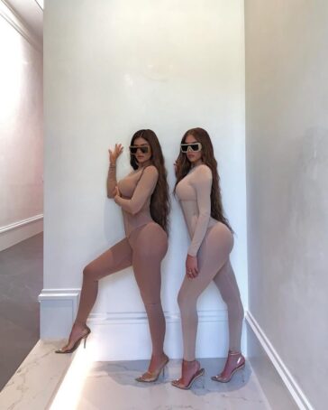 Kylie Jenner And Anastasia Karanikolaou Twins In Skims TheFappening.Pro 3 624x779 1