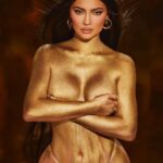 Kylie Jenner Topless In Gold Makeup TheFappening.Pro 1 624x780 1