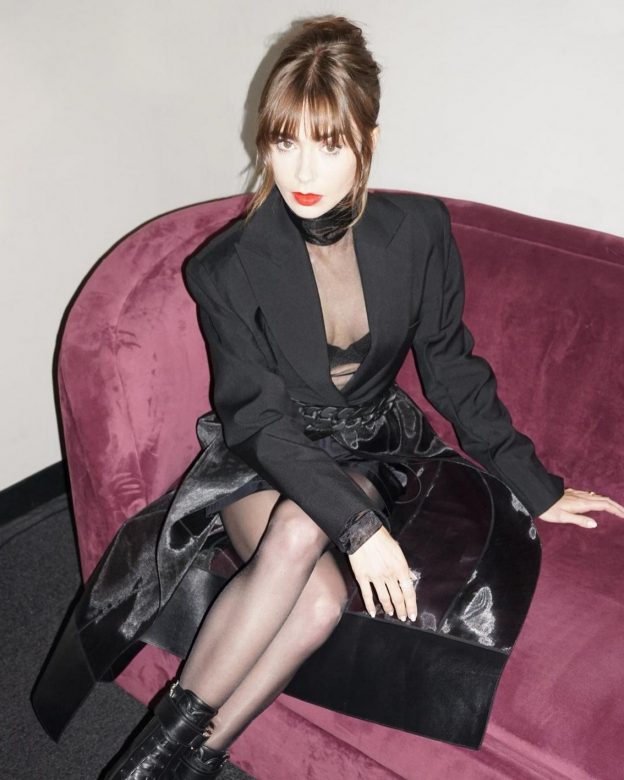 Lily Collins Sexy In Stockings TheFappening.Pro 7 624x780 1