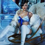 Rihanna Sexy In A Christmas Savage X Fenty Collection TheFappening.Pro 5 624x1017 1