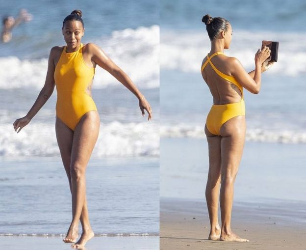 Zoe Saldana Sexy Bikini (14 Photos) 5 Zoe Saldana Juicy Ass In Malibu 624x509 1