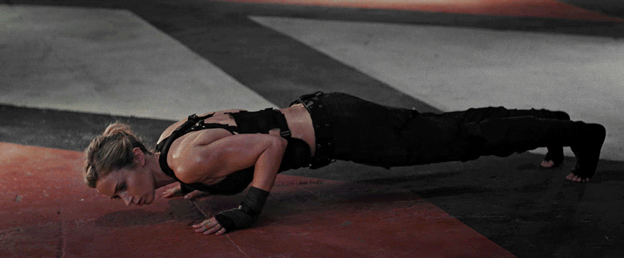 Emily Blunt In Leather From Edge Of Tomorrow GIF