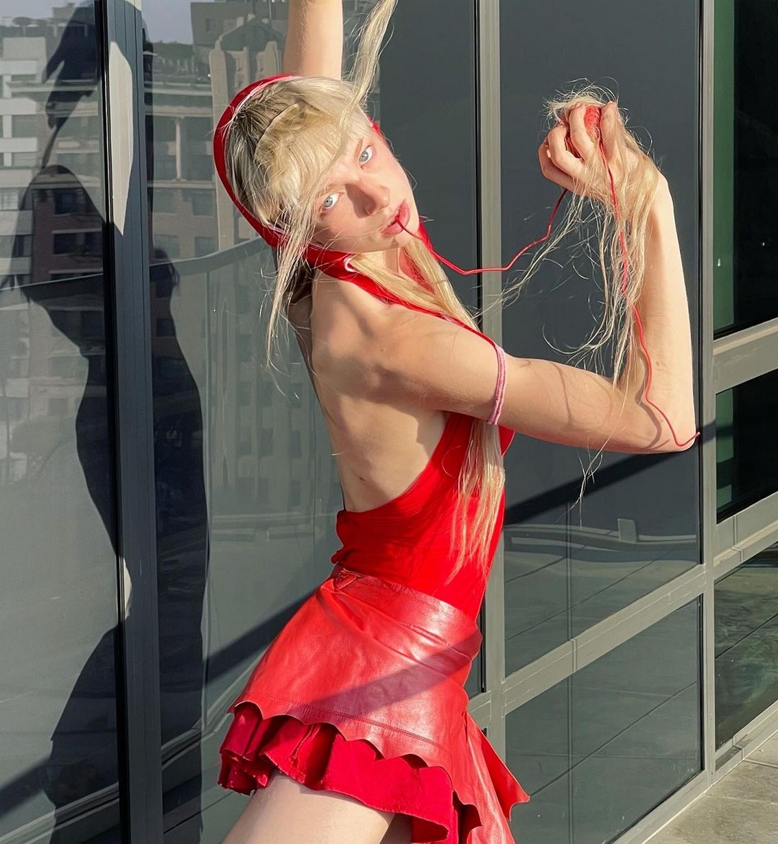 hunter-schafer-sexy-thefappening-cfd-29 Hunter Schafer Sexy In Red Dress