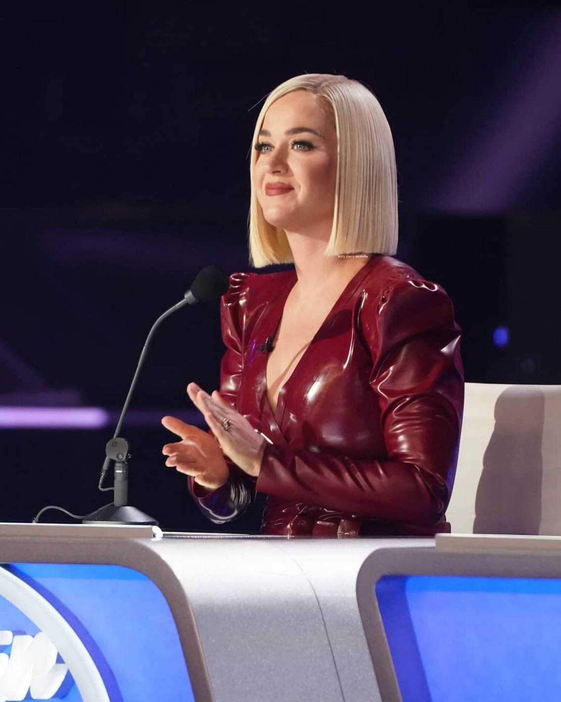 katy-perry-in-red-latex-dress-at-american-idol-thefappening-cfd-6 Katy Perry In Red Latex Dress