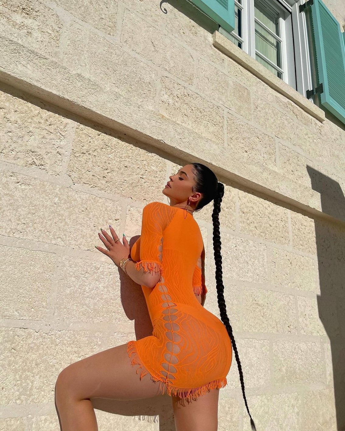 kylie-jenner-sexy-in-orange-dress-thefappening-cfd-3 kylie jenner sexy in orange dress thefappening cfd 3