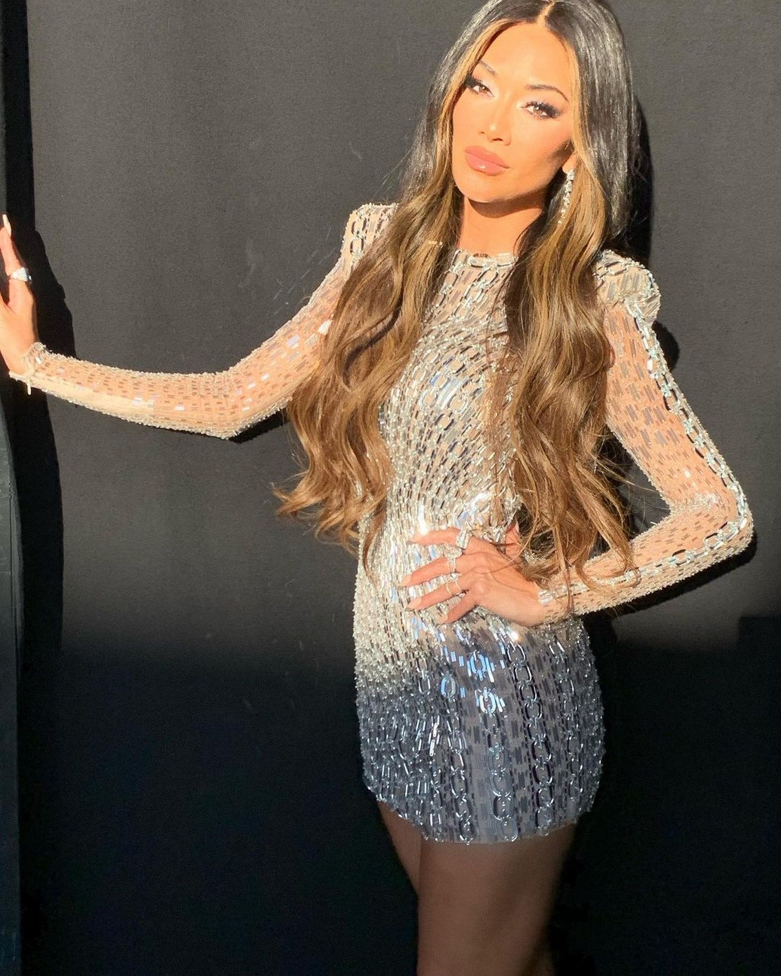 nicole-scherzinger-hot-in-a-shiny-mini-dress-thefappening-cfd-1 Nicole Scherzinger Hot In A Shiny Mini Dress