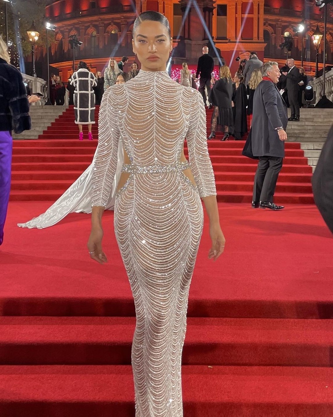 shanina-shaik-see-through-thefappening-cfd-8 Shanina Shaik Naked Dress At British Fashion Awards 2021