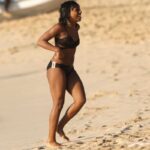 Alexandra Burke in Black Bikini 04