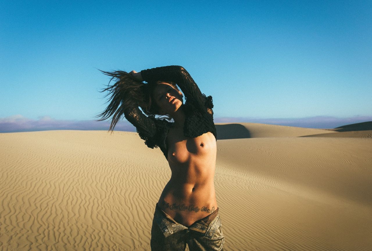 Amber Flowers Topless 2