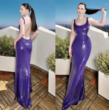 Rachel Brosnahan Sexy In Shiny Purple Dress (10 Photos) 28 Rachel Brosnahan Sexy TheFappening.Pro 11 624x631 1