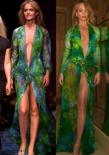 Amber Valletta Sexy In Versace Jungle Dress (12 Photos) 17 Amber Valletta Sexy 1999 vs 2025 624x887 1